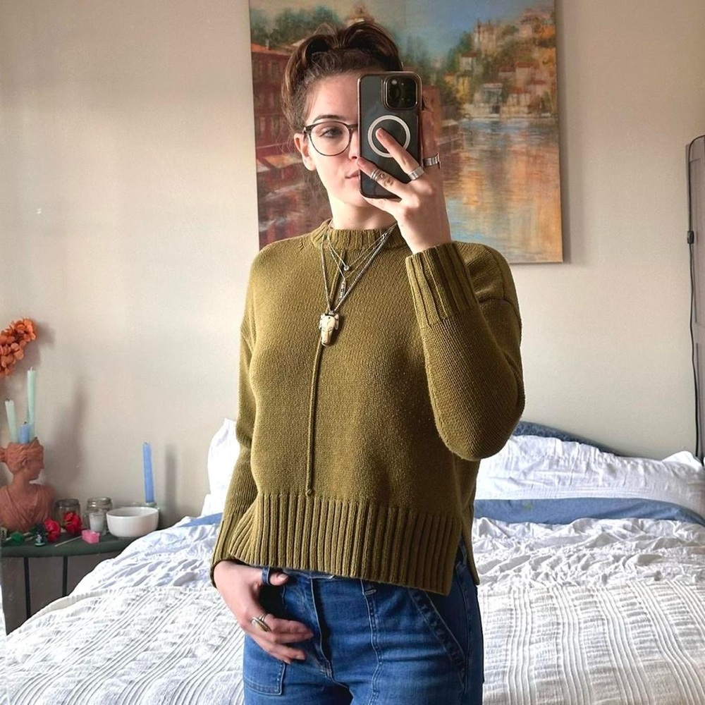 Green sweater